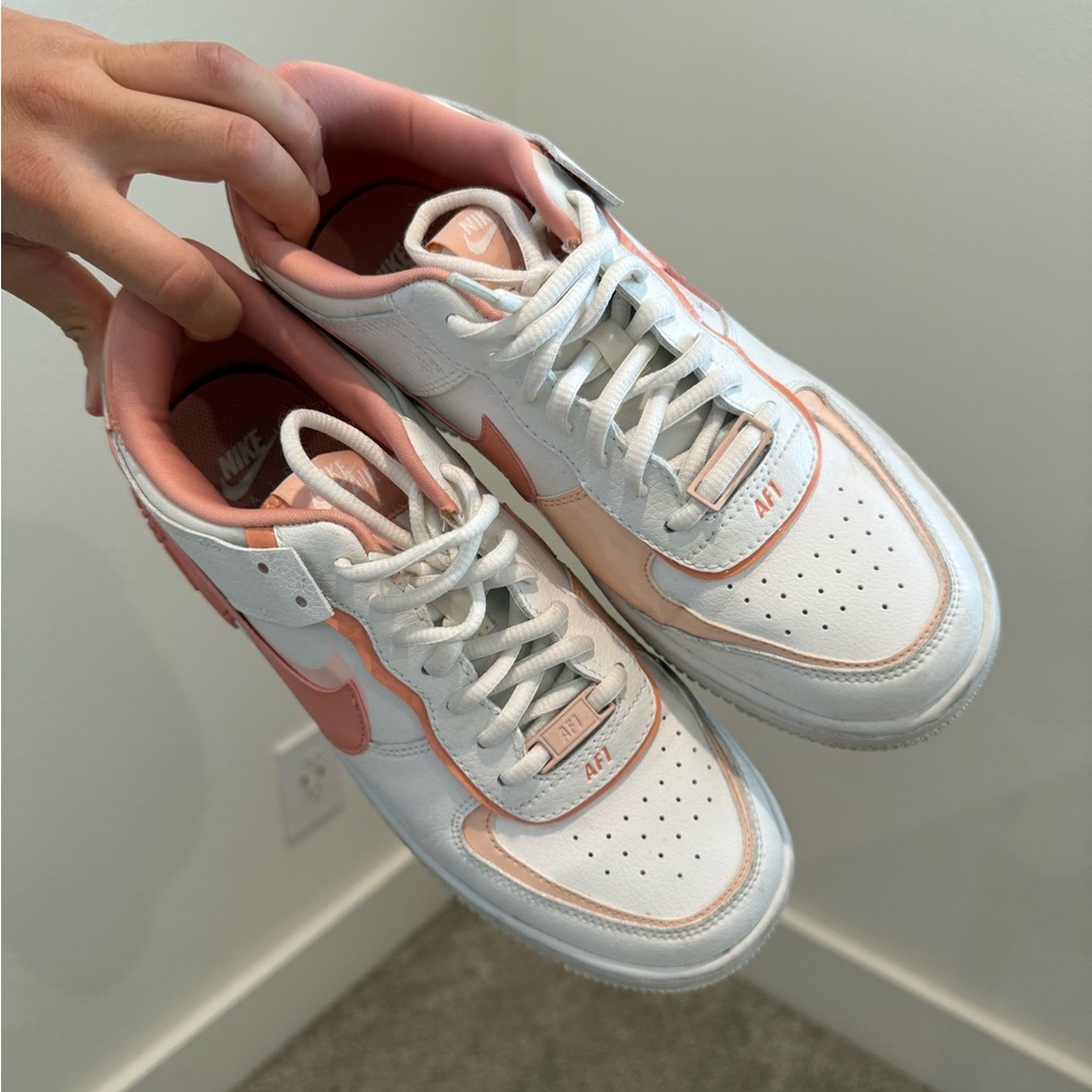 Nike White and Pink AF1